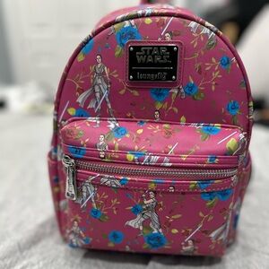 Star Wars Rey Loungefly Pink Floral Backpack